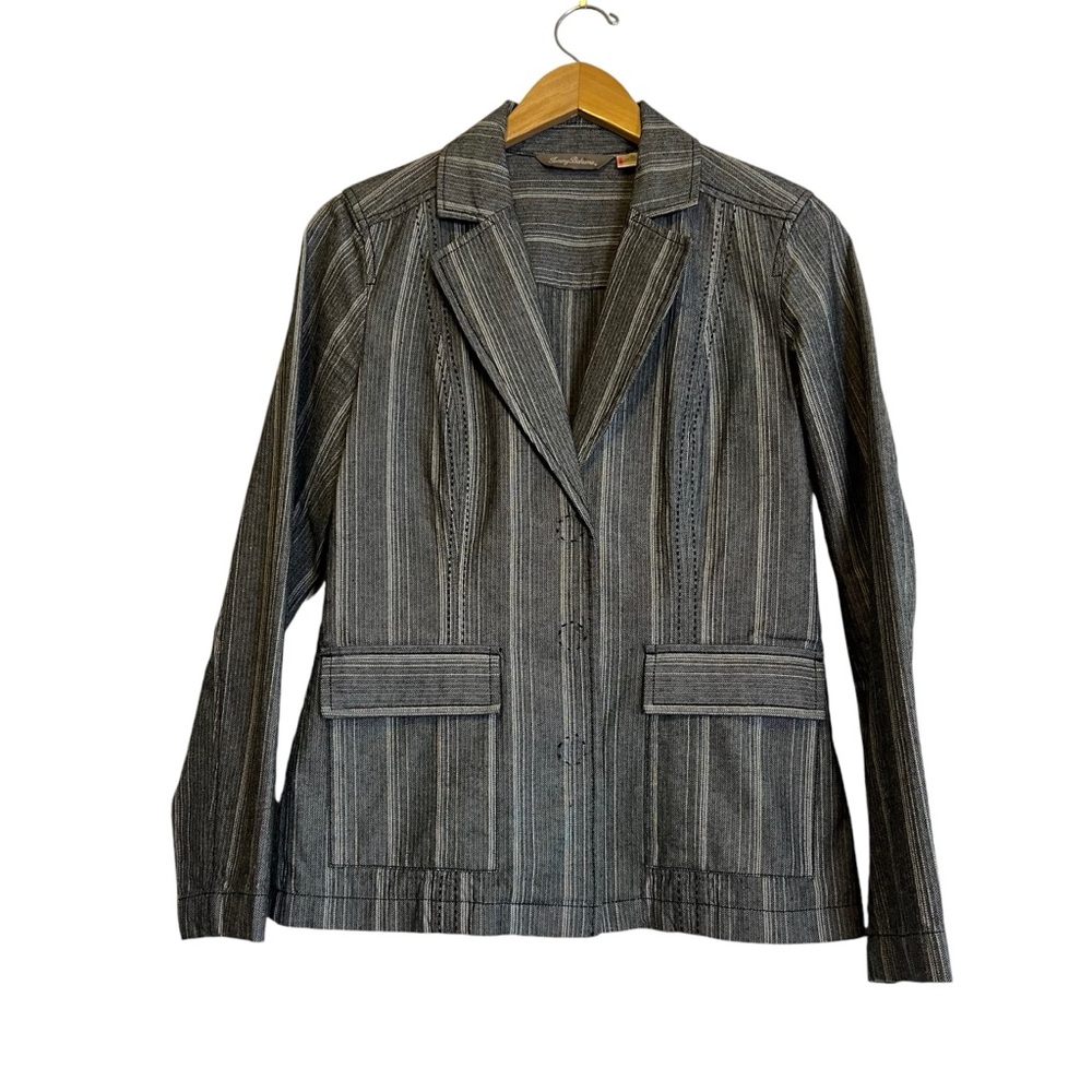 Tommy Bahama Size Small Womens 100% Cotton 3 Snap Button Blazer
